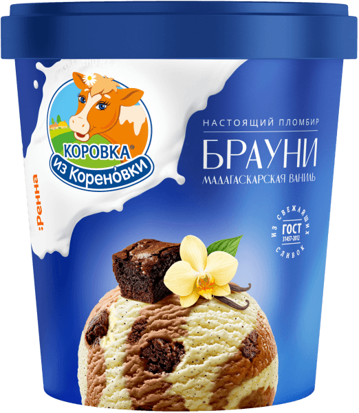 Brownie & Vanilla - Coming Soon Korovka Russian Ice Cream